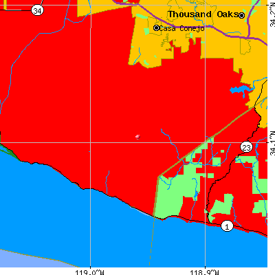 Triunfo Pass-Coastal map