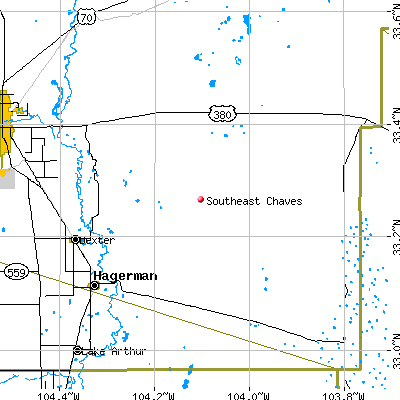 Southeast Chaves map