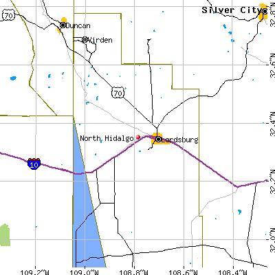 North Hidalgo map