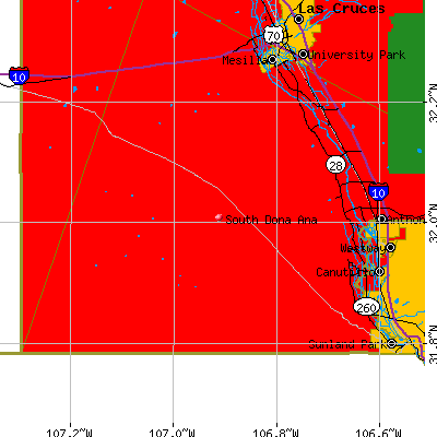 South Dona Ana map