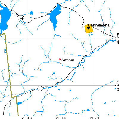Saranac map