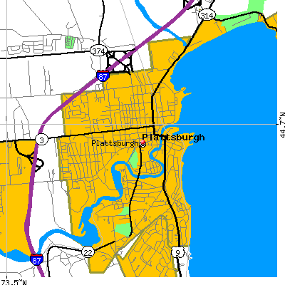 Plattsburgh map