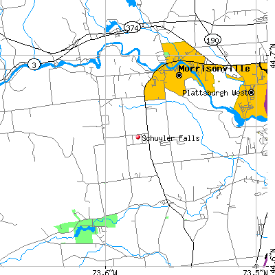 Schuyler Falls map
