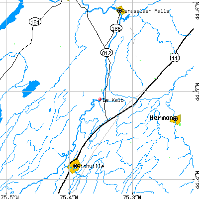 De Kalb map