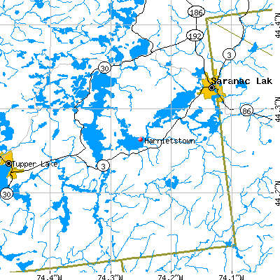 Harrietstown map