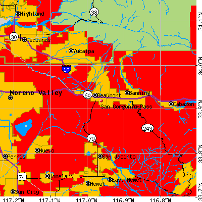 San Gorgonio Pass map