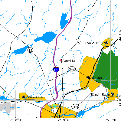 Pamelia map