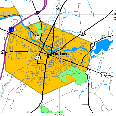 Watertown map