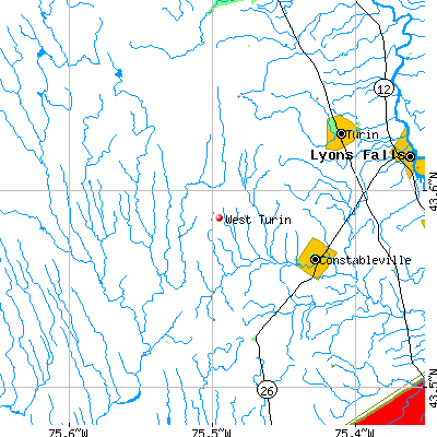 West Turin map