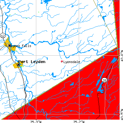 Lyonsdale map