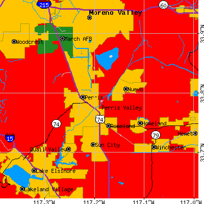 Perris Valley map