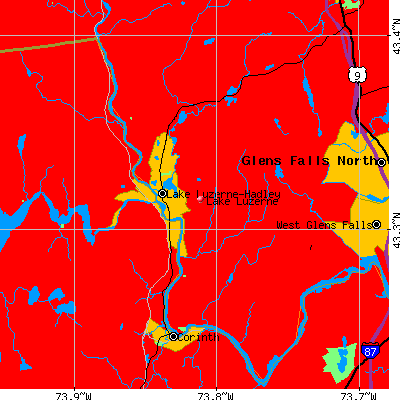 Lake Luzerne map