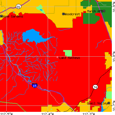 Lake Mathews map