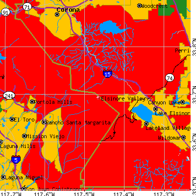 Elsinore Valley map