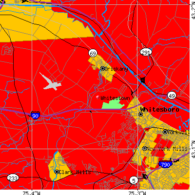 Whitestown map