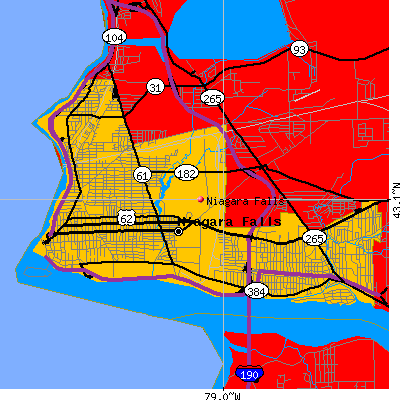 Niagara Falls map