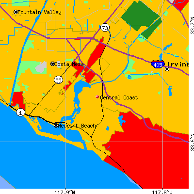 Central Coast map