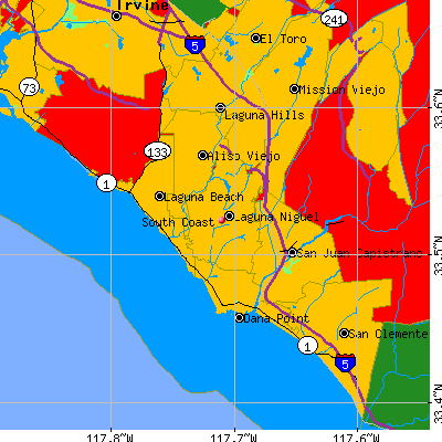 South Coast map