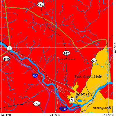 Glenville map