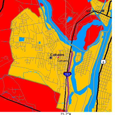 Cohoes map