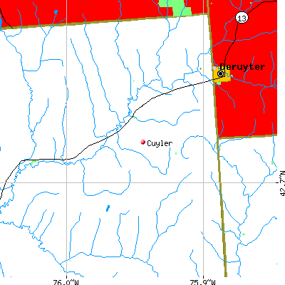 Cuyler map