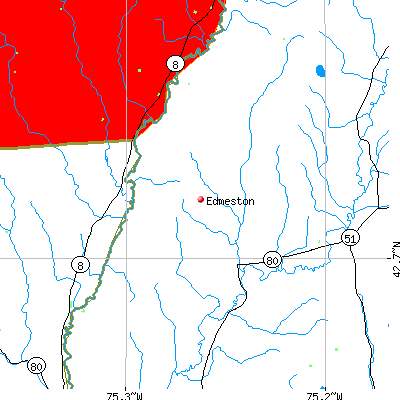 Edmeston map