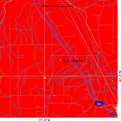 West Sparta map