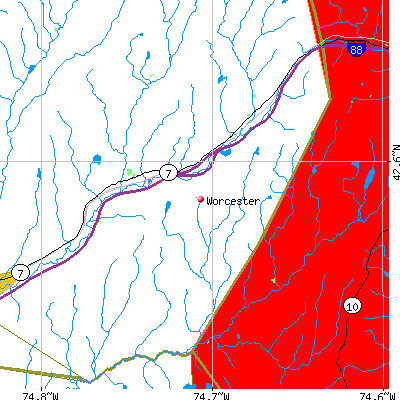 Worcester map