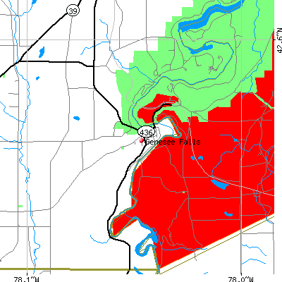 Genesee Falls map