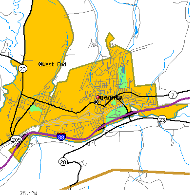 Oneonta map