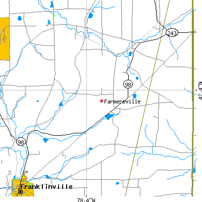 Farmersville map