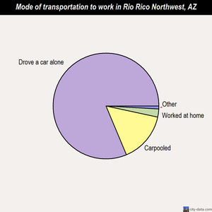 Rio Rico Northwest mode of transportation to work chart