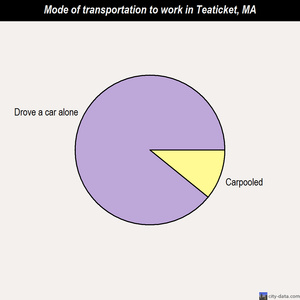 Teaticket mode of transportation to work chart