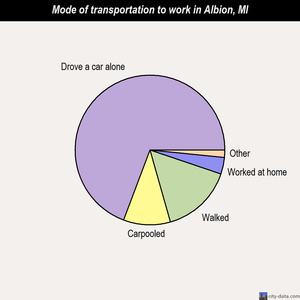 Albion mode of transportation to work chart