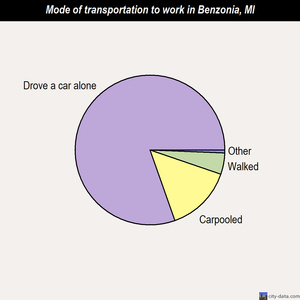 Benzonia mode of transportation to work chart