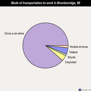 Breckenridge mode of transportation to work chart
