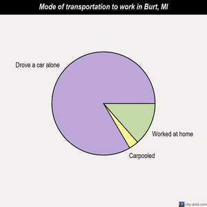 Burt mode of transportation to work chart
