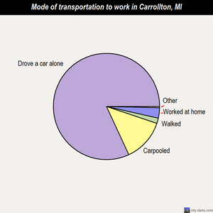 Carrollton mode of transportation to work chart