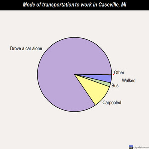 Caseville mode of transportation to work chart