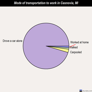 Casnovia mode of transportation to work chart