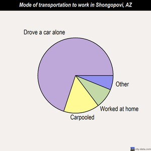 Shongopovi mode of transportation to work chart