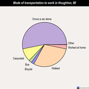 Houghton mode of transportation to work chart