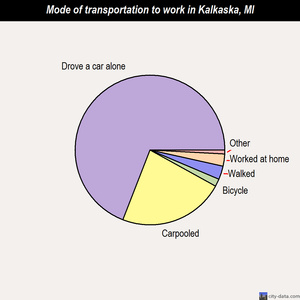 Kalkaska mode of transportation to work chart