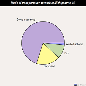 Michigamme mode of transportation to work chart