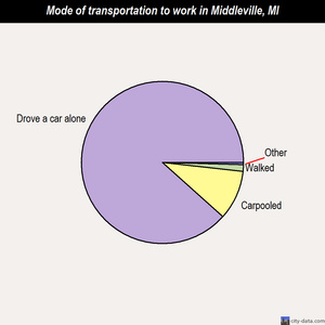 Middleville mode of transportation to work chart
