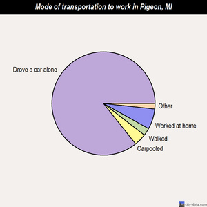 Pigeon mode of transportation to work chart