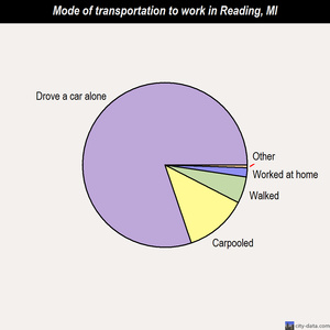 Reading mode of transportation to work chart