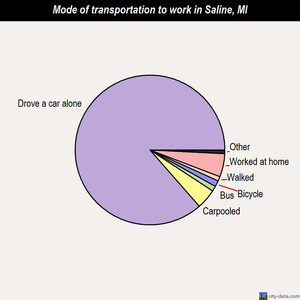 Saline mode of transportation to work chart