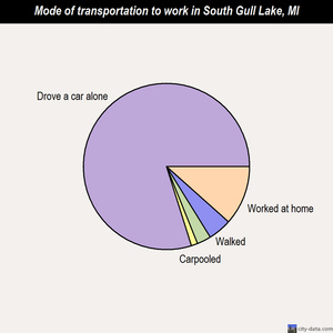 South Gull Lake mode of transportation to work chart