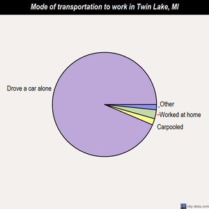 Twin Lake mode of transportation to work chart